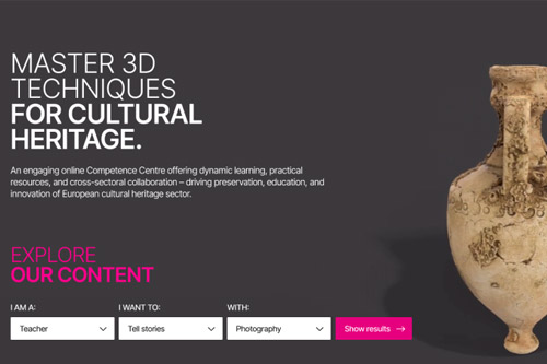 Screenshot of the 3D4CH platform