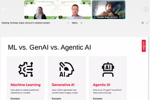 A screenshot of a Zoom presentation on AI in Tourism